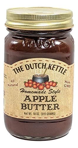 The Dutch Kettle Amish Homemade Style Apple Butter 2 - 18 Oz. Jars Made From The Finest Ingredients Non-GMO No Preservatives