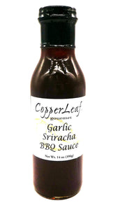 CopperLeaf Gourmet Garlic Sriracha BBQ Sauce | Handcrafted with Tomatoes, Molasses, Garlic and Sriracha Hot Chili Sauce | All Natural and Fresh Ingredients - 14 oz Bottle (396 g)