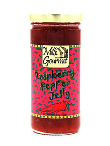 Mills Gourmet Raspberry Pepper Jelly - Bursting with Flavors of Mildly Spicy Jalapeno Peppers, Sweet Red Bell Peppers, and Delicious Pineapple - All Natural and Fresh Ingredients - 8 oz Jar (224 g)