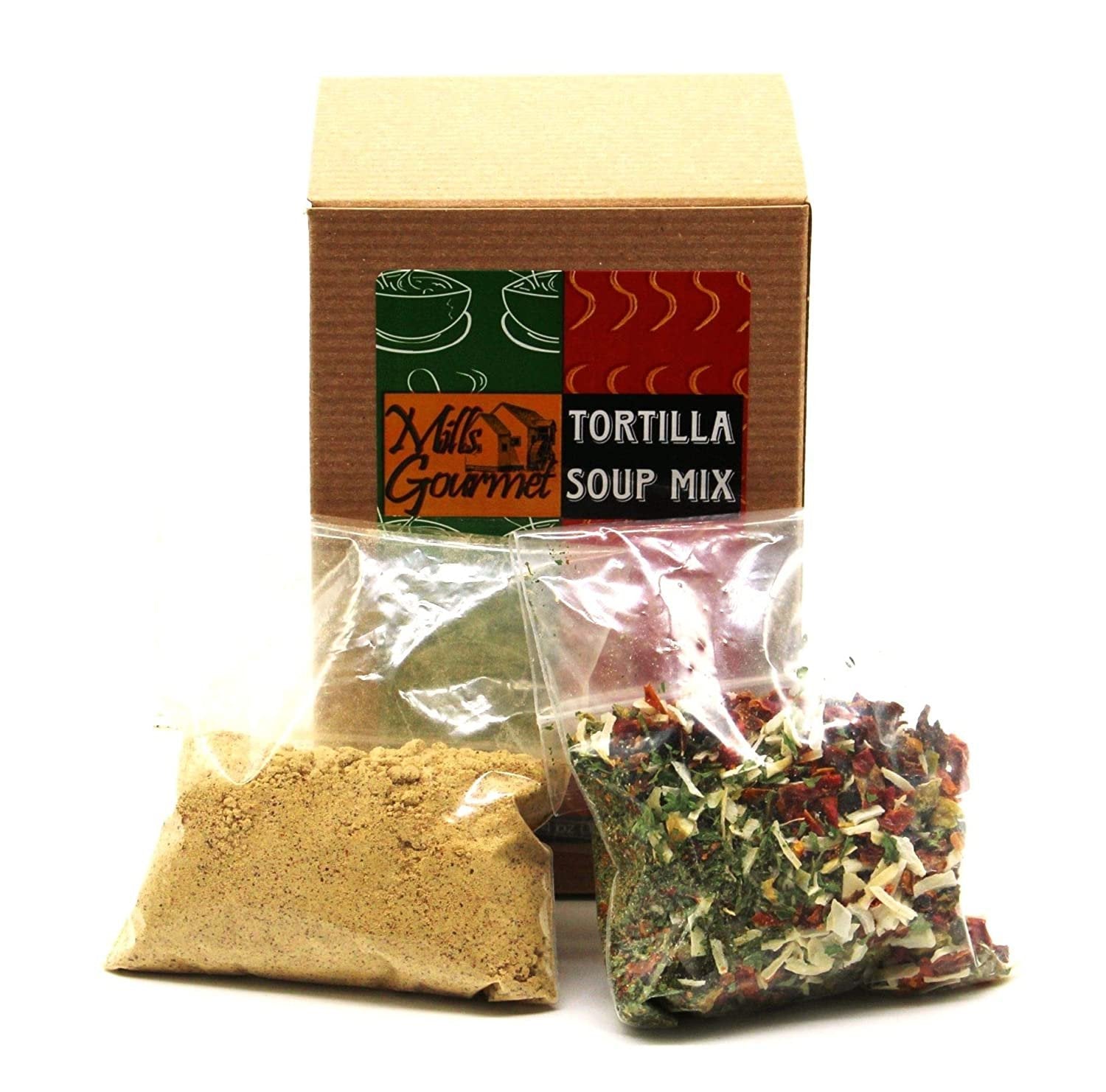 Mills Gourmet Tortilla Soup Mix | Made with Flavors of Tomatoes, Onions, Chicken, and Cumin | All Natural and Fresh Ingredients - 4 oz Box (113 g)