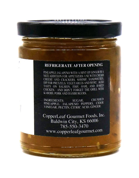 CopperLeaf Gourmet Pineapple Jalapeno Jam - 11 oz Jar - All-Natural, No Preservatives - Pineapple Jalapeno Jam