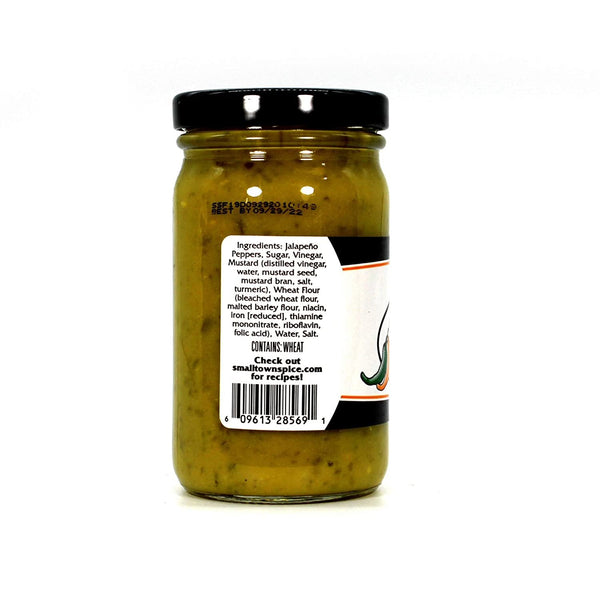 Deep Fork Small Town Spice Sweet Hot Mustard - Award Winning Spread - Sweet and Spicy Mustard Sauce Made with Jalapenos - 8 oz (227g)