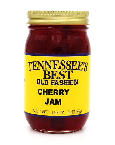 Tennessee’s Best Old Fashion Cherry Jam - Handcrafted in Small Batches with Simple, All Natural, Fresh Ingredients - Loaded with Delicious Flavors of Real Cherries - Gluten Free - 16 oz Jar