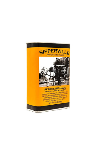 McSteven’s - Sipperville Peach Lemonade Mix | Drinking to the Future - Refreshing Peach and Lemon Flavors to Quench Your Thirst | Naturally Flavored - 10 oz Square Tin - Sipperville Peach Lemonade