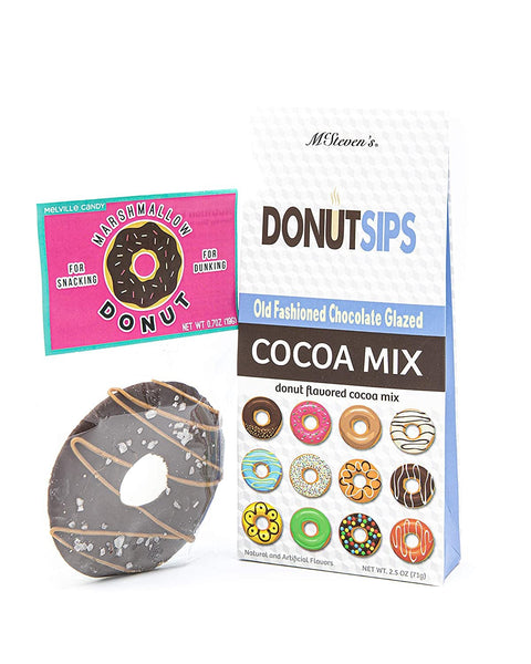 McSteven’s Cocoa Bundle - One 2.5 oz packet of Old Fashioned Chocolate Glazed and One .7 oz Marshmallow Donut - Festive Holiday Treats - Gift Ideas - McSteven’s Cocoa Bundle