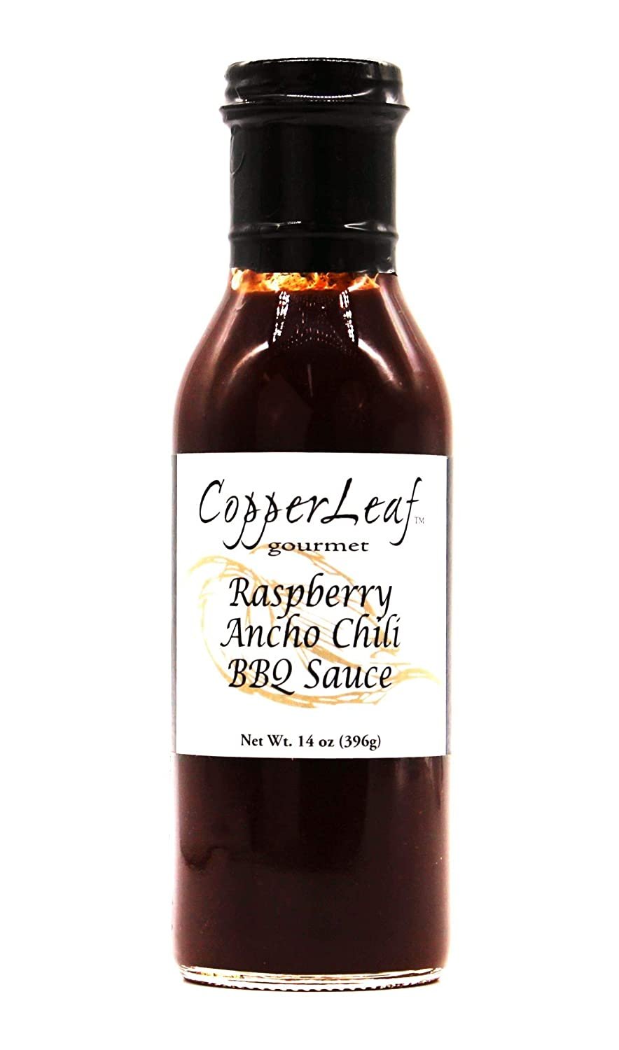 CopperLeaf Gourmet Raspberry Ancho Chili BBQ Sauce | Handcrafted with Sweet Raspberries and Smoky Ancho Chilis | All Natural and Fresh Ingredients - 14 oz Bottle (396 g)