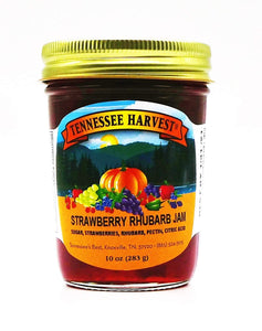Tennessee's Best Tennessee Harvest Strawberry Rhubarb Jam - 10 oz Jar - All Natural, No Preservatives - Hand Packed in Small Batches