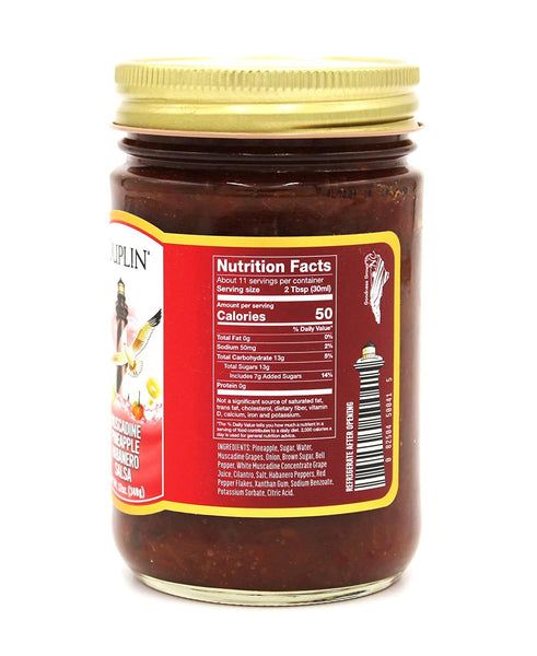 Duplin Gourmet Muscadine Pineapple Habanero Salsa - Sweet Fruit Salsa with Delicious Flavor and a Spicy Kick | Handcrafted with Real Pineapples, Muscadine Grapes, and Peppers | Fresh Ingredients