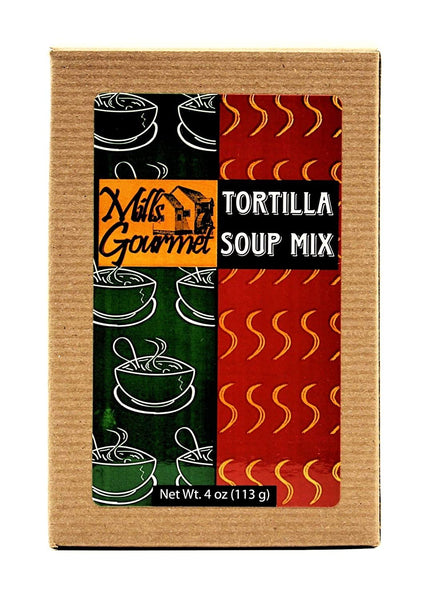 Mills Gourmet Tortilla Soup Mix | Made with Flavors of Tomatoes, Onions, Chicken, and Cumin | All Natural and Fresh Ingredients - 4 oz Box (113 g)