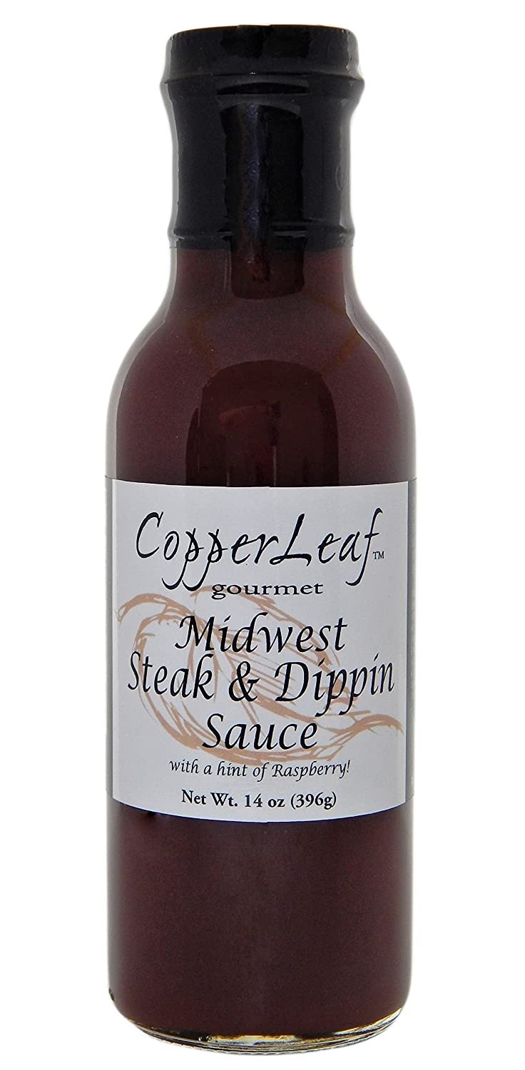 CopperLeaf Gourmet Midwest Steak & Dippin Sauce | Handcrafted with Tomato Sauce and Bell Peppers | All Natural and Fresh Ingredients - 14 oz Bottle (396 g)