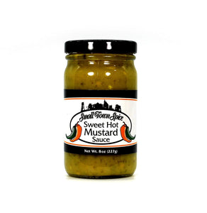 Deep Fork Small Town Spice Sweet Hot Mustard - Award Winning Spread - Sweet and Spicy Mustard Sauce Made with Jalapenos - 8 oz (227g)