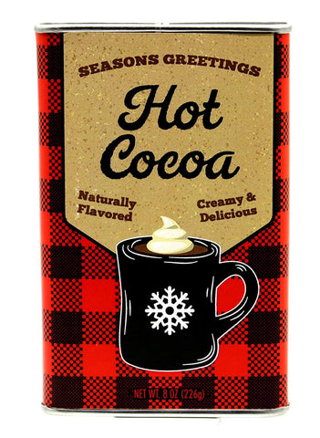 McSteven’s Seasons Greeting Hot Cocoa - One 8 oz Festive Tin - Creamy and Delicious - Holiday Treats - Gift Ideas - McSteven’s Holiday Cocoa