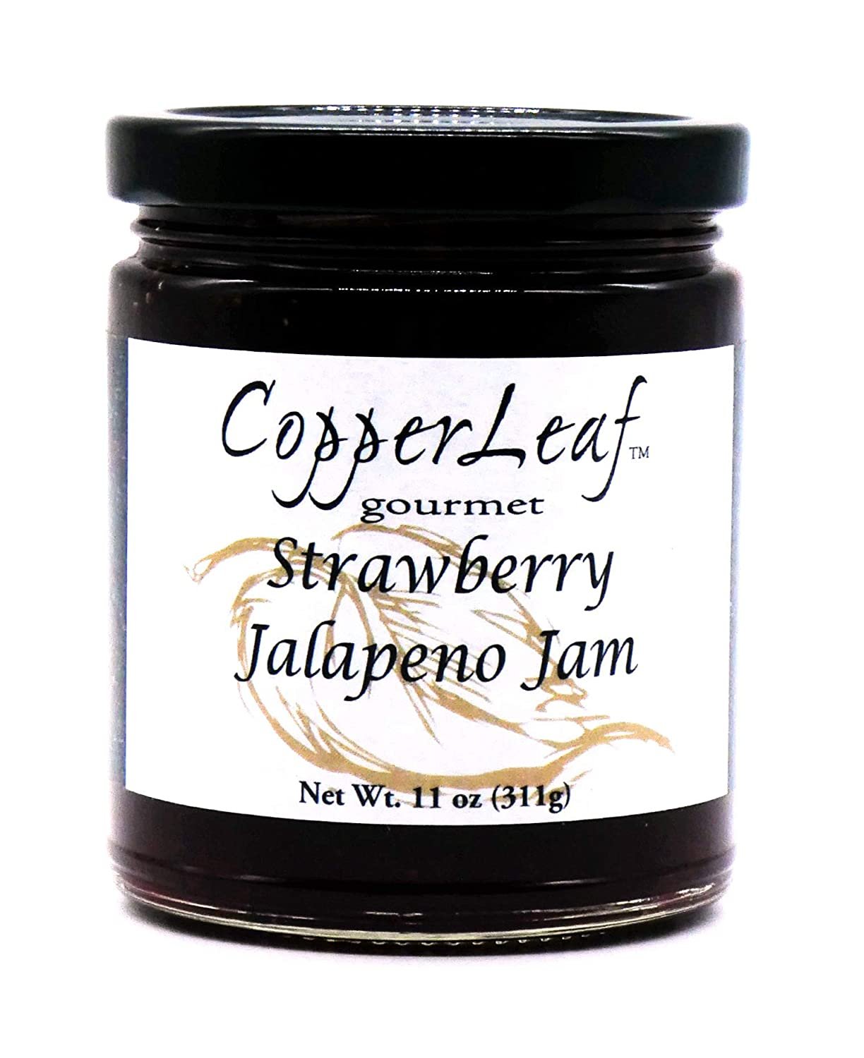 CopperLeaf Gourmet Strawberry Jalapeno Jam - 11 oz Jar - All-Natural, No Preservatives - Strawberry Jalapeno Jam